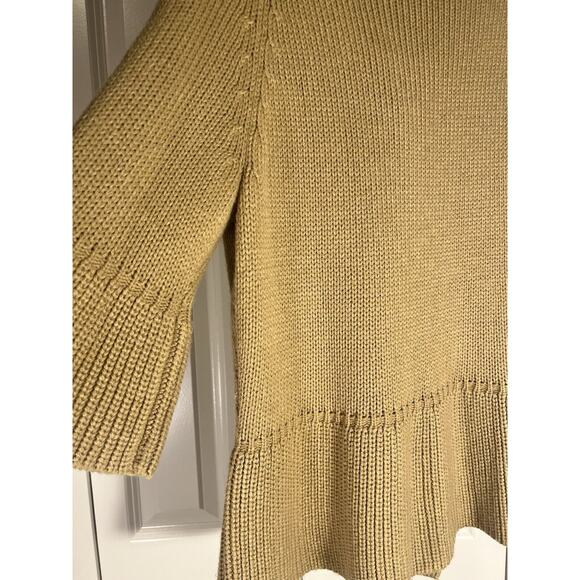 Lane Bryant Tan Vintage Sweater Cardigan Women's 14/16 with 3/4 Length Sleeves - Picture 10 of 14